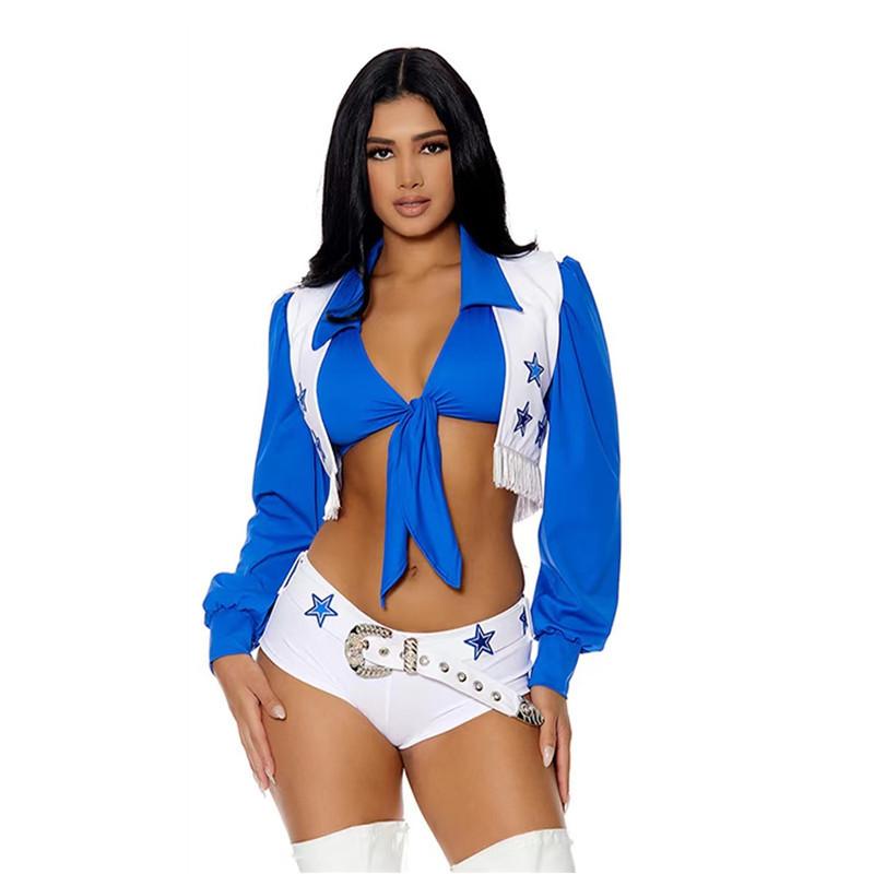 Iøynefallende Stjerne Cheerleader Kostyme For Kvinner Ideelt For Halloween Og Arrangementer