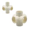 6-Wege 20/25/32/50mm PVC-Verbinder Dreidimensional Wasserversorgung Kunststoffrohrverschraubungen DN15 DN20 DN25 DN40 Kupplung