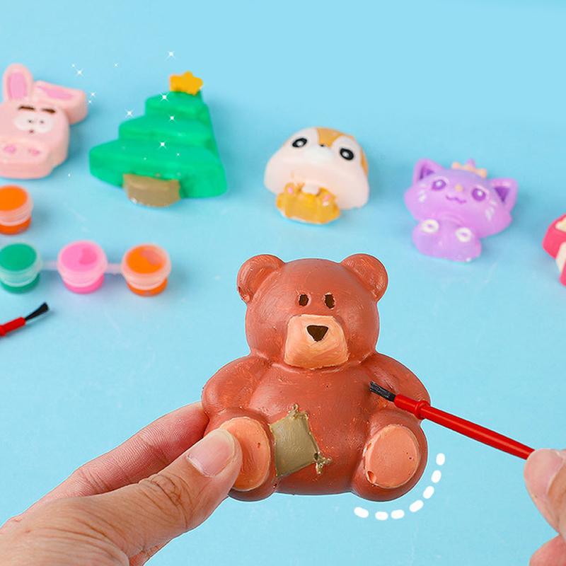 Gjør-det-selv-maleri Gips Dukke Fargelegging Leke Kreativ Håndlaget tegneserie Gips Fargelegging Kunst Grafitti Leke Pedagogisk Leke Bursdagsgave