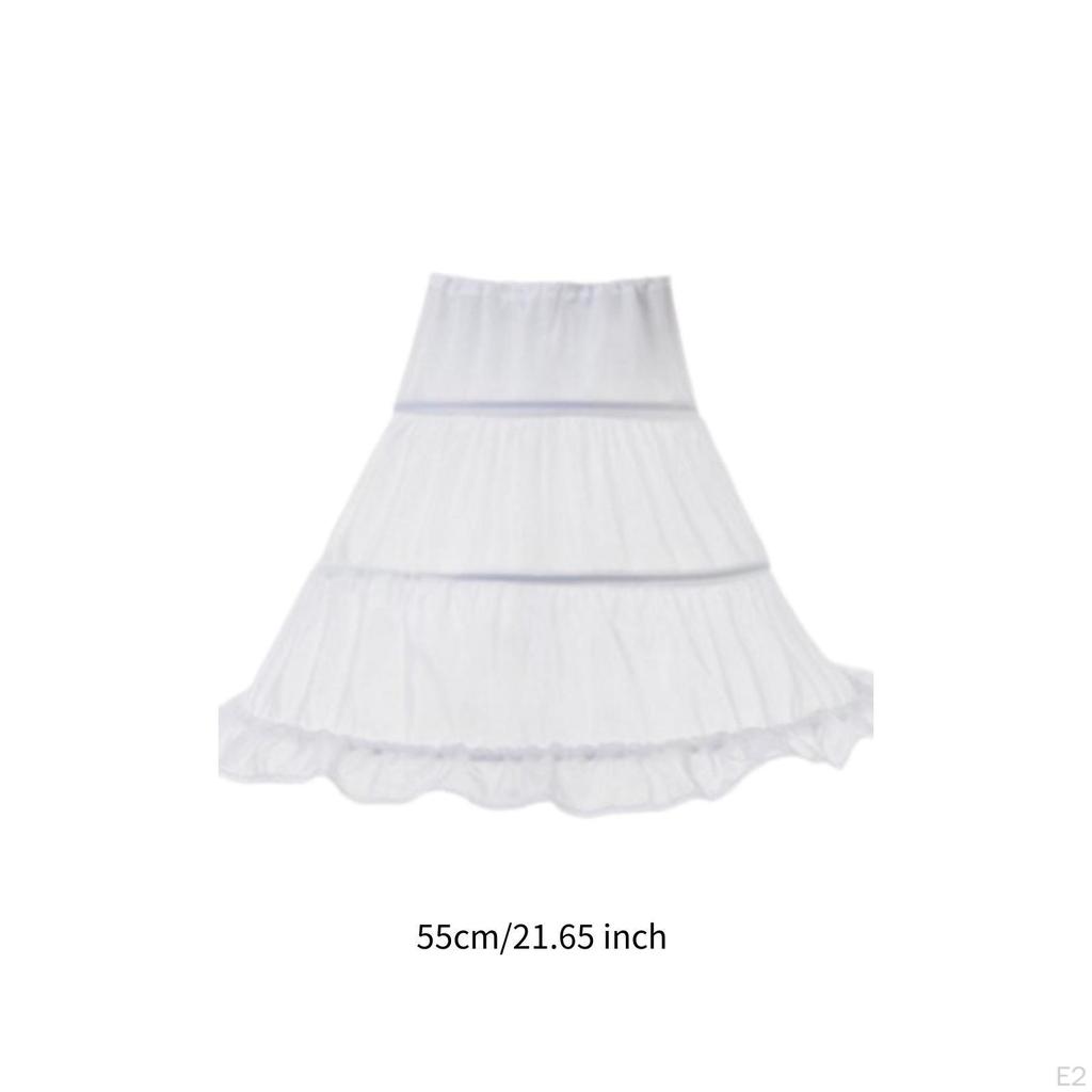 Girls 3 Hoops Petticoat Underwear Decoration Lolita Costume Bustle Underskirt Crinoline Skirt