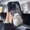 Cute selfie cat Phone case iPhone 15 Pro Max 11 12 13 16 14 Plus Silicone Shockproof Case Lens protector shell