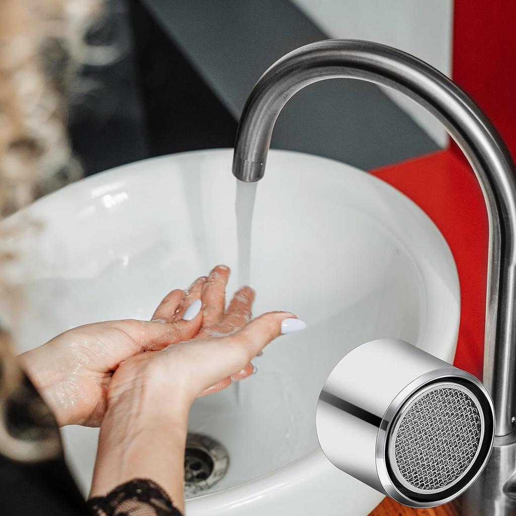 6 Pcs Female Thread Faucet Filter with Wrench Kitchen Sink Aerator Water Saving Faucet Filter for Kitchen and Bathroom