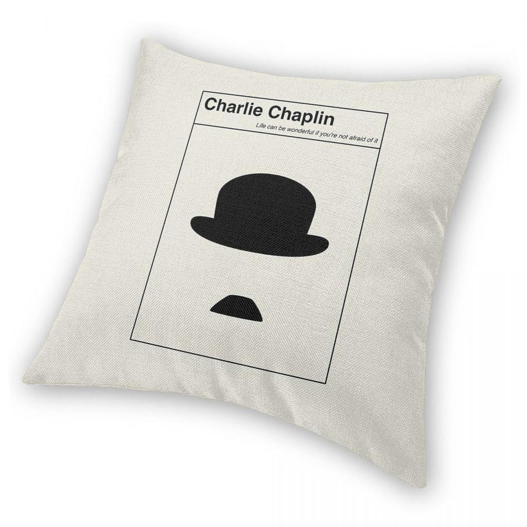Charlie Chaplin Minimalist Square Pillowcase Polyester Linen Velvet Printed Zip Decor Pillow Case Bed Cushion Cover