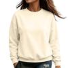 Damen Übergröße Pullover Sweatshirt Lockerer Schnitt Rundhalsausschnitt Farbe Lässiges Oberteil für den Alltag