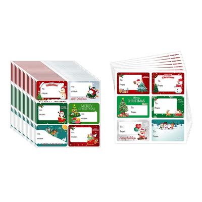 20 Sheets Self-Adhesive Present Sticker Christmas Gift Tagged Sticker To and From Christmas Present Name Gift Labels