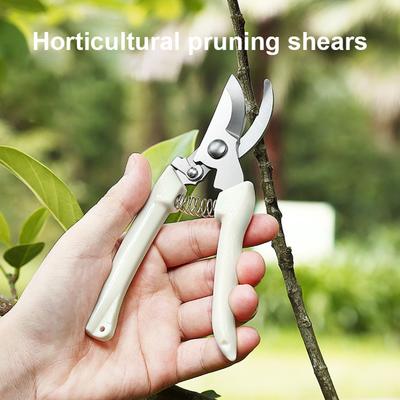 Garden Pruning Shears Stainless Steel Blades Handheld Pruners Bypass Straight Blade Pruners with Non-Slip Handle for Fruit Trees Flowers
