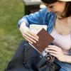 New Waterproof Multifunctional Compact Wallet Handmade PU Leather Built-in Pen Slot Slim Minimalist Wallet Coin Purse Travel