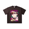 260 GSM Double Yarn 32 Count 100% Cotton Dandadan V21 Momo Print Unisex Heavy Cotton T Shirt
