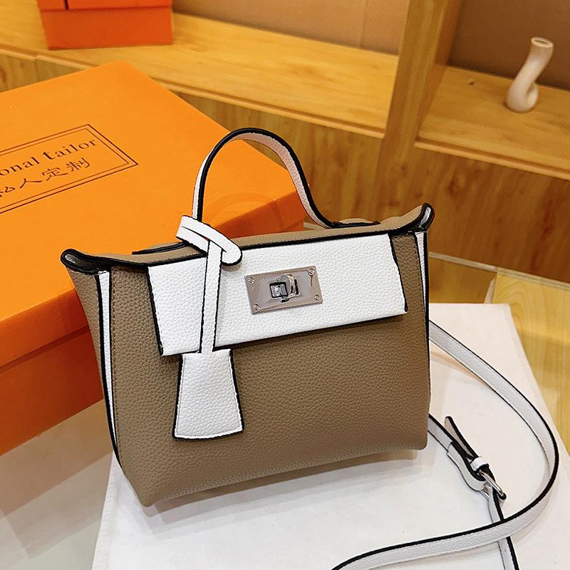 

Новая высококлассная сумка контрастного цвета, портативная, на плечо, кроссбоди, модная женская сумка хаки