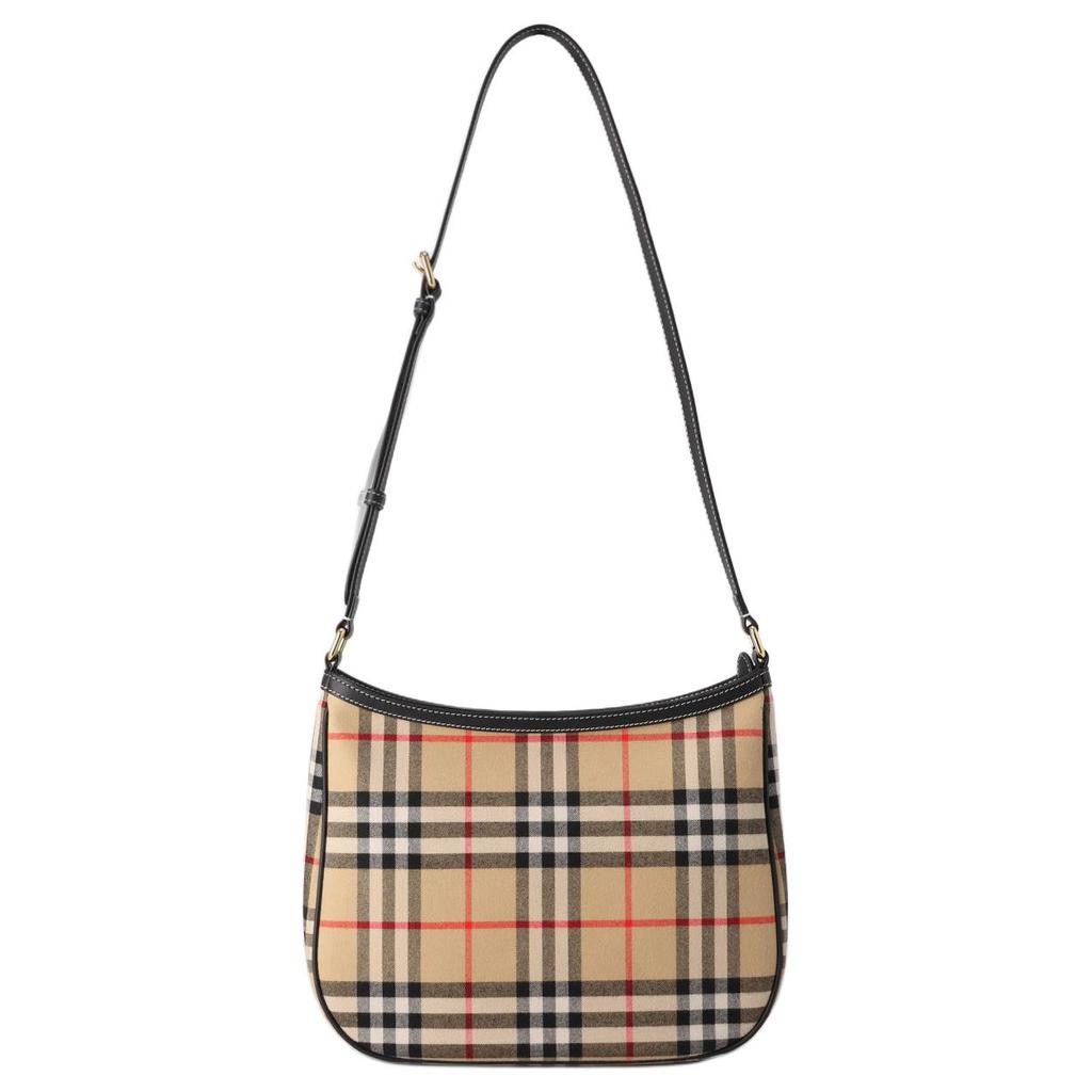 Burberry Classic Check Design Cotton Crossbody Shoulder Bag Women bags Brown 81114151