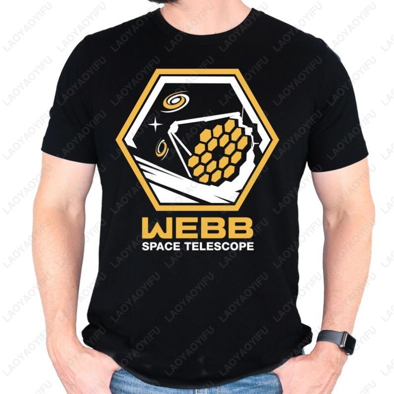 Космический телескоп Джеймса Уэбба JWST Хлопковые Футболки Астрономия Мужские Женские Забавные Креативные Модные Футболки Уличная Мода Хипстерская Футболка S разноцветный