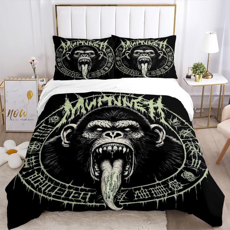 3pcs Mutant Monkey Bedding Set - Includes One Quilt Cover and Two Pillowcases (No Core) - Anime Cartoon Design, Perfect for Bedroom and Gues