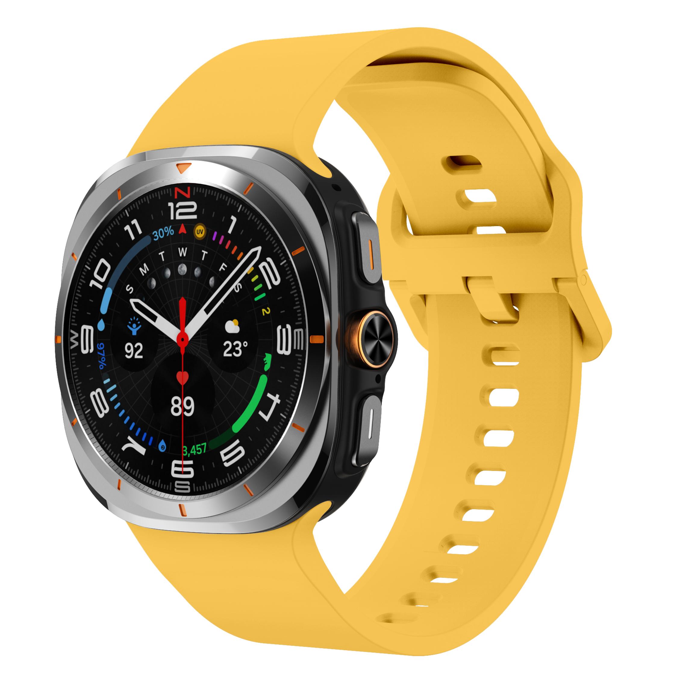 

Оригінальний силіконовий ремінець для Samsung Galaxy Watch Ultra 47 мм Аксесуари Спортивний браслет correa Galaxy Watch 7 Ultra 47 мм Galaxy Watch Ultra жовтий