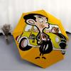 1 Pezzo Mr Bean Apertura/Chiusura Automatica, Telaio Resistente a 8 Stecche, Ombrello Compatto da Viaggio per Uomo e Donna S1222012