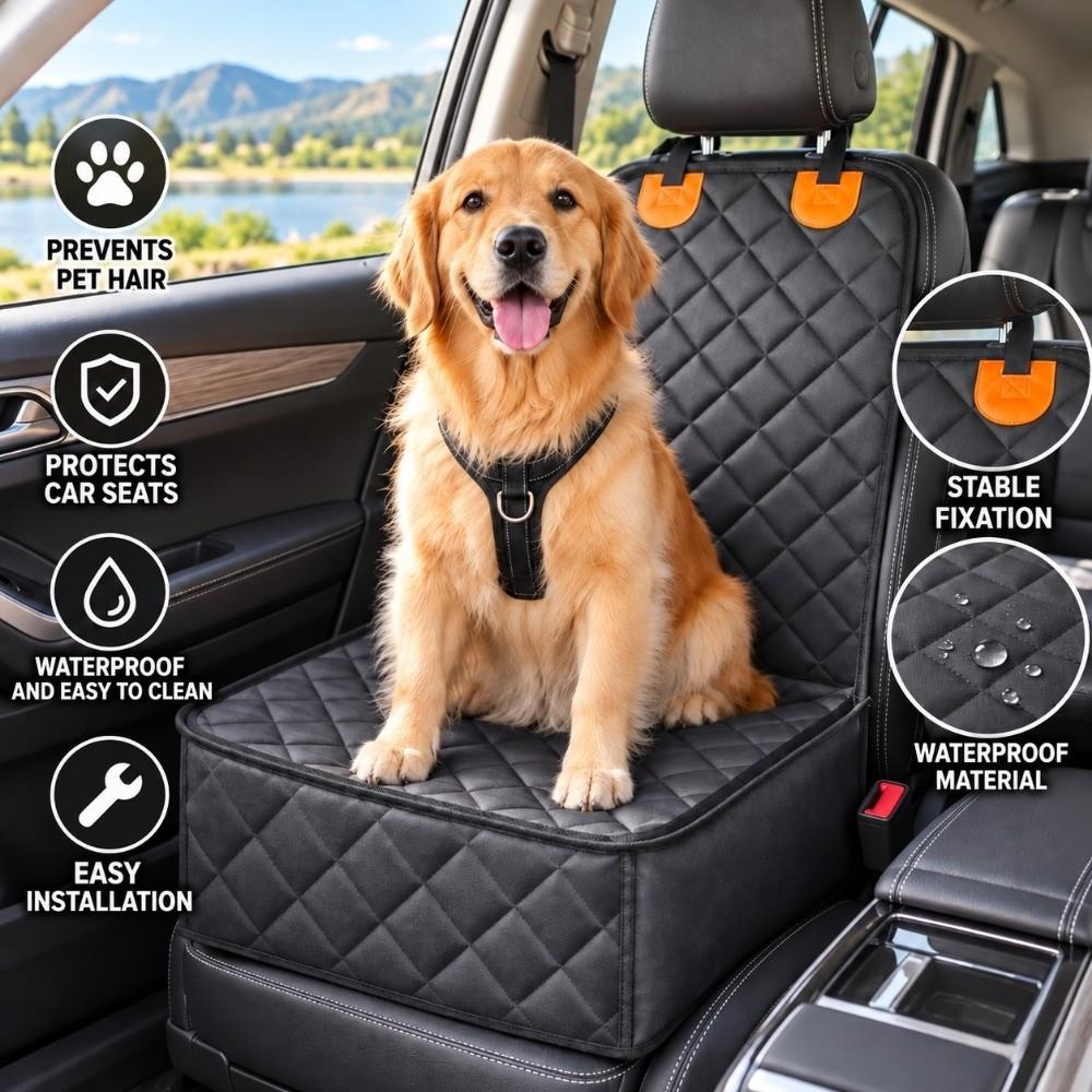 Waterproof Pet Car Seat Cover Wear-resistant Pet Seat Protector Dog Car Front Seat Cover  Vehicle
