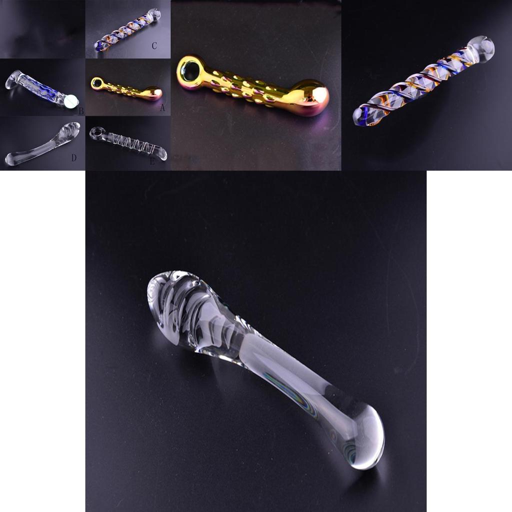 Metal Anal Glass Dildo Beads Butt Plug Crystal Balls Female Sex Toy Adult For