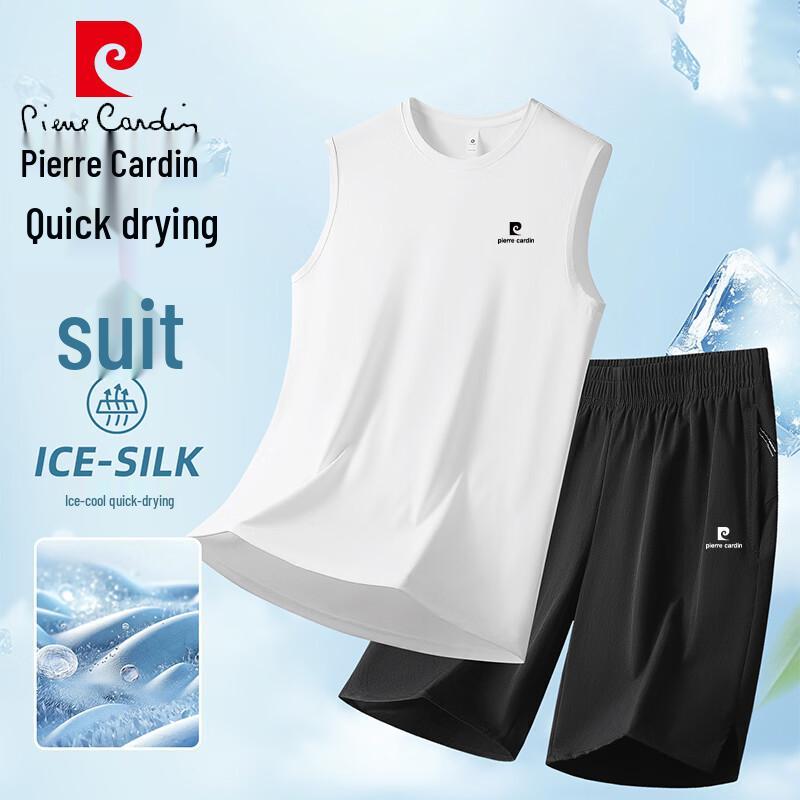 

Pierre Cardin Men s Summer Ice Silk Casual Shorts Set 5XL