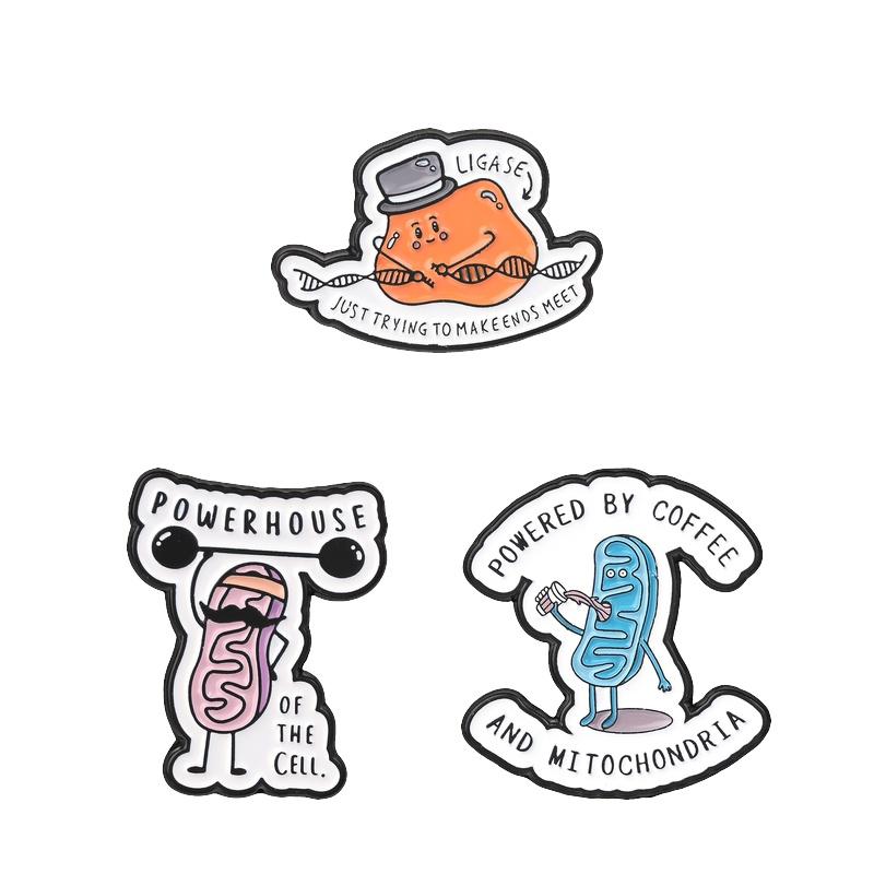 Xiaomi Biology Cell Organelle Mitochondria Badge Enamel Pins Ligase Joining DNA Powerhouse Of The Cell Brooches Lapel Badge Accessories