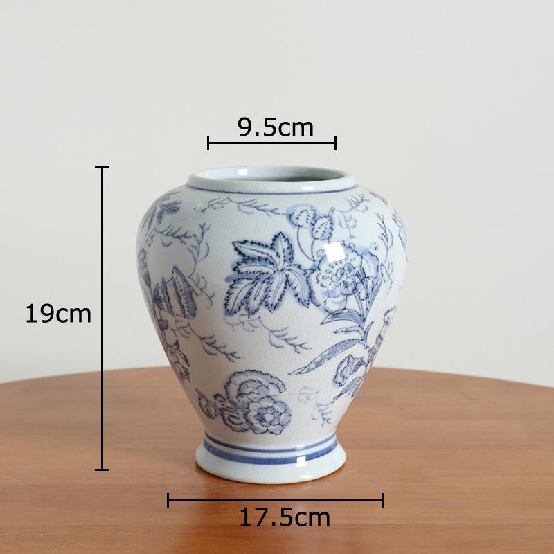 Blue and White Porcelain Vase Plant Pot Table Decoration Flowers Arrangement Multiple Styles Flower Vases Room Aesthetic Decor