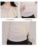 Women's Spring High Neck Lace Base Layer Tee, Slim Fit Long Sleeve Top, Unique and Stunning