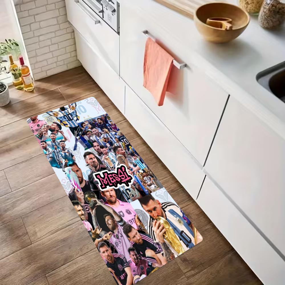 Messi Kitchen Floor Mat Long Strip Mat Antislip Machine Washable Suitable For Bathrooms Laundries Home Decoration Carpets