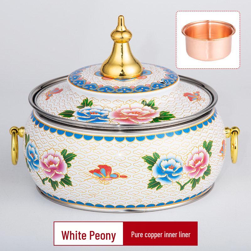DM Cloisonné Copper Electric Hot Pot