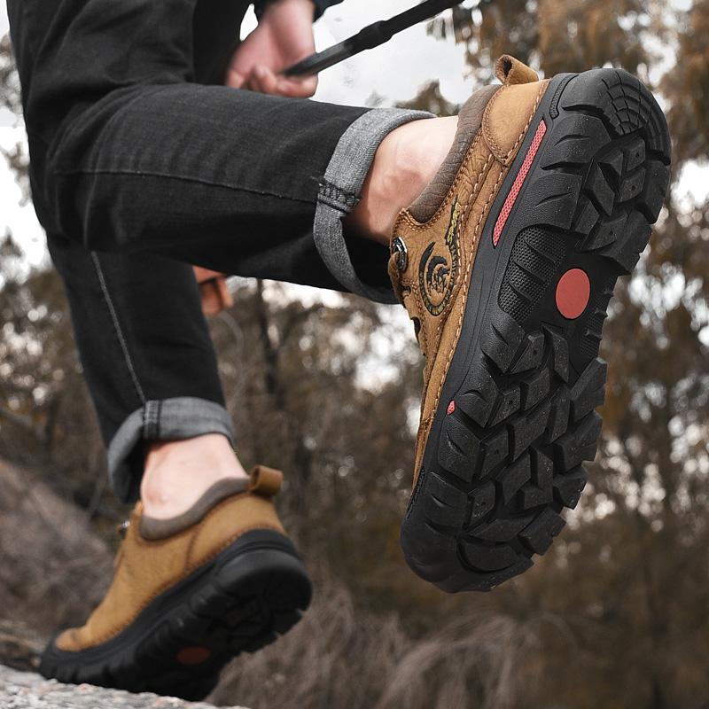 Men's Travel Casual Shoes Casual Hiking New Outdoor Camping Hiking Shoes Men's Leather Sneakers