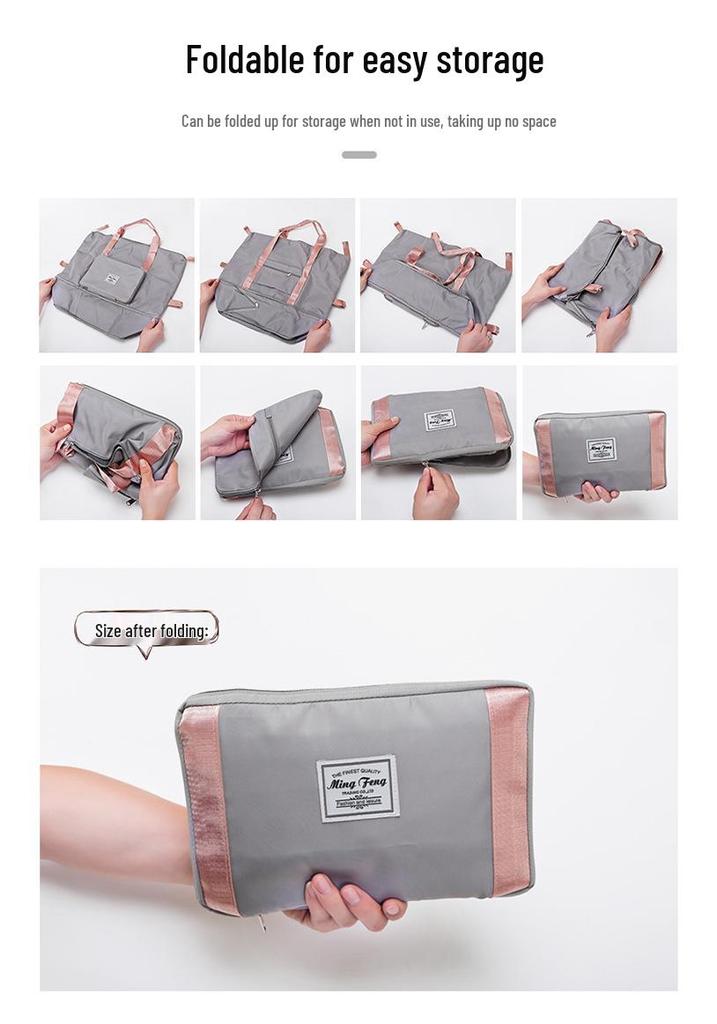 Foldable Large-Capacity Travel Bag with Dry/Wet Compartment for Gym, Swimming, Yoga, Student Trips, and Business Travel