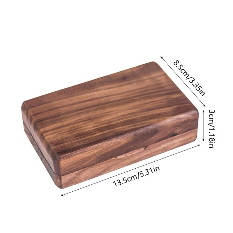 Doppelseitige Taschen Fliegenfischen Box Behälter Holz Angelgerät Box Angelgerät Haken Organizer Aufbewahrungskoffer