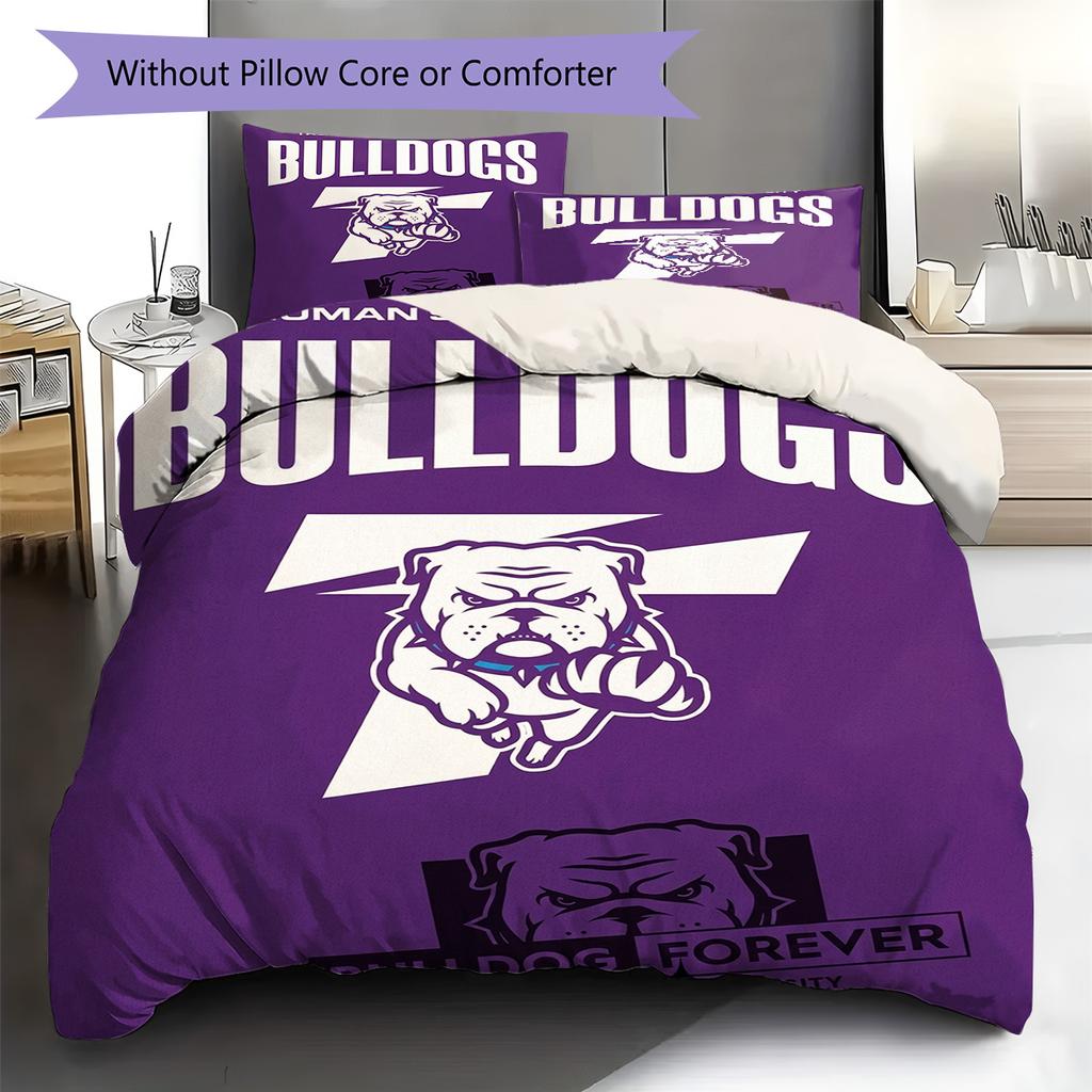 Truman State Bulldogs Pattern Bedding Set Quilt Cover Pillowcase Home Decor Gift (1 * duvet cover + 2 * pillowcase, without core)