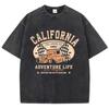 T-shirt da uomo a maniche corte con girocollo stampata Los Angeles California lavata Top e T-shirt da uomo T-shirt da uomo Cam