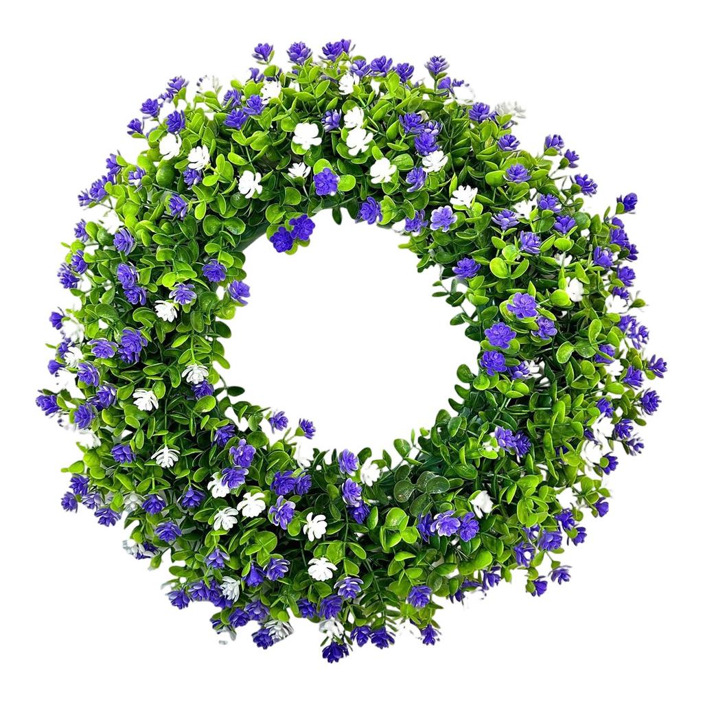 , Colorful Cottage Wreath , Spring/Summer Home Décor, Artificial Wreath Suitable For All Seasons, Festive Front Porch Decoration.