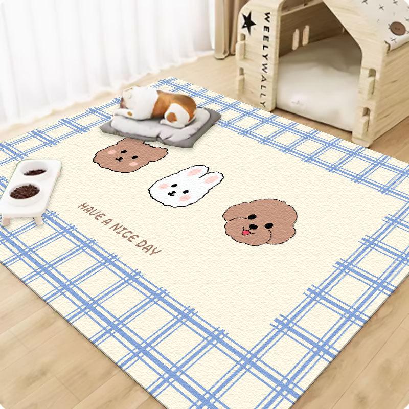 Cartoon PVC Pet Mat: Dirt-Resistant, Waterproof Dog Carpet for Kennels
