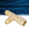 Schnellkupplungs-T-Adapter mit Ventileinsatz aus Messing, 1/4 Zoll SAE, robuste Struktur für R22, R12, R134