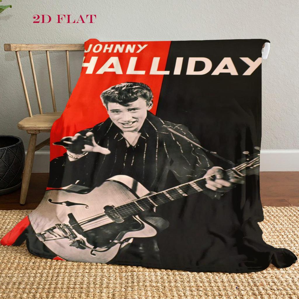 Rock Legend Johnny Halliday blanket Home Decor sofa blanket Digital printing Machine washable bedroom
