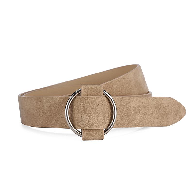 Womens Fashionforward Faux Leather Wide Belt With Elegant Smooth Buckle Design