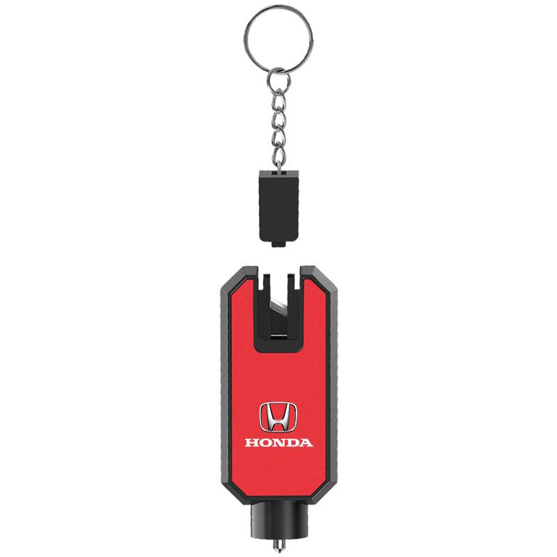 Młotek do wybijania szyb samochodowych Gazoo Racing Przecinak do pasów bezpieczeństwa z breloczkiem do kluczy dla Honda Civci CRV Odyssey Accord Mugen Prelude FIT City CRZ CRX