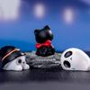 Seasonal Halloween Pumpkin Ghostly Bat Elf Miniature Figurines Resins Statues Ornament for Festival Home Office Accent