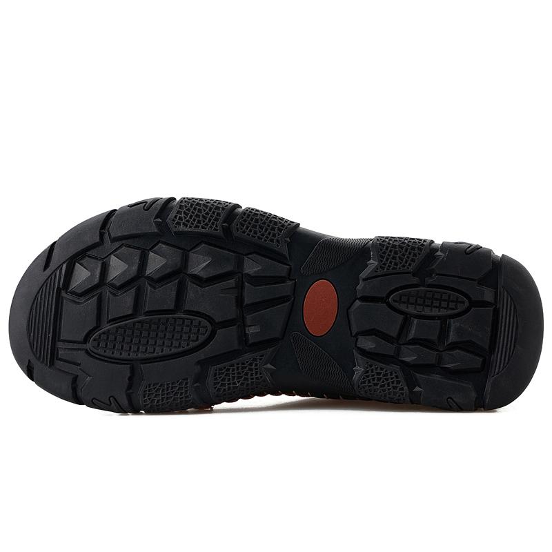 High Top Casual Shoes Men's Lace Up Genuine Leather Flat Bottom Boots High-quality Hiking Shoes Men Wide Toe Barefoot Boots Lace