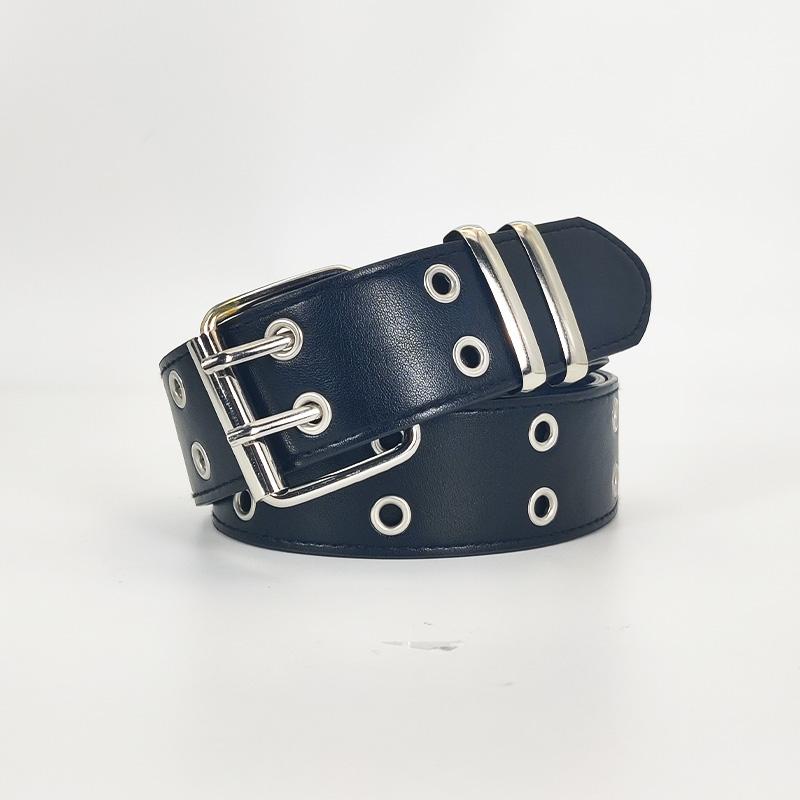 110cm Unisex Men Belts For Women High Quality Double Hole Star Eyelet Hip Hop Rock Subculture Belt Punch Free Size
