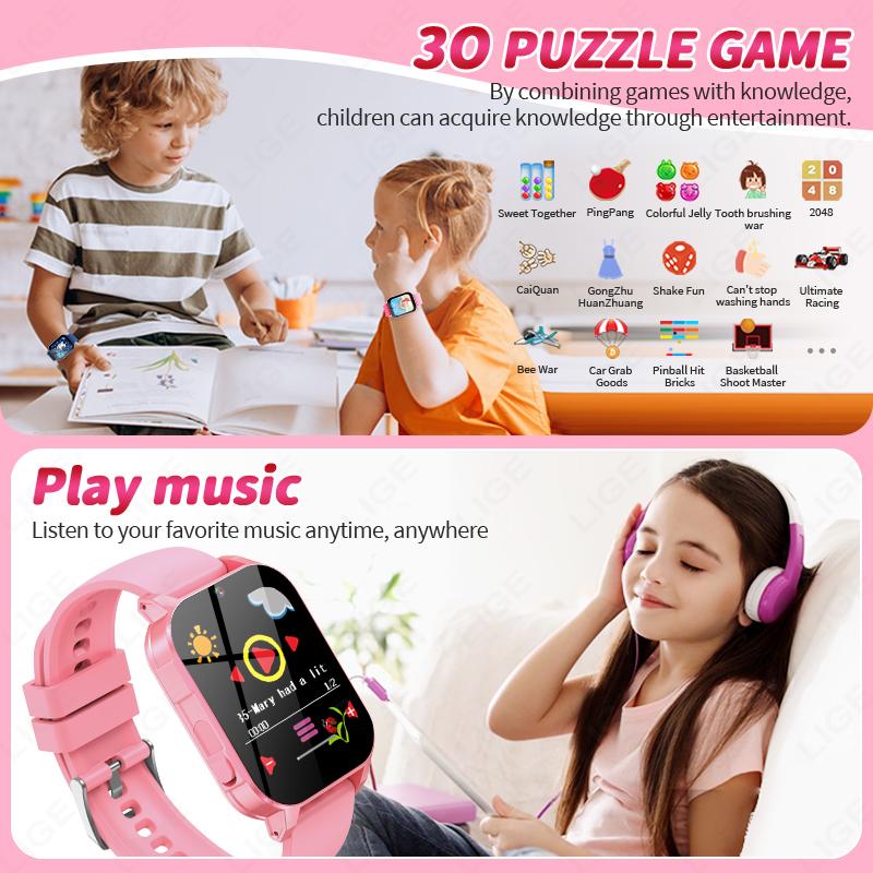 New Kid Camera Smart Watch LED Video Recording Study Cards Story Book Games Calories Student Child Smartwatch Boy Girl Gift