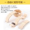 Uccellino Set of 2 Hamster Suspension Bridges with Dividers and Stairs, Wooden, 8cm Wide, Chinchilla Bridge Toy (30cm & 40cm Set)