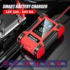 12A 7-Stage AGM & Lithium-Iron Battery Charger for 12V/24V Motorcycles & Cars