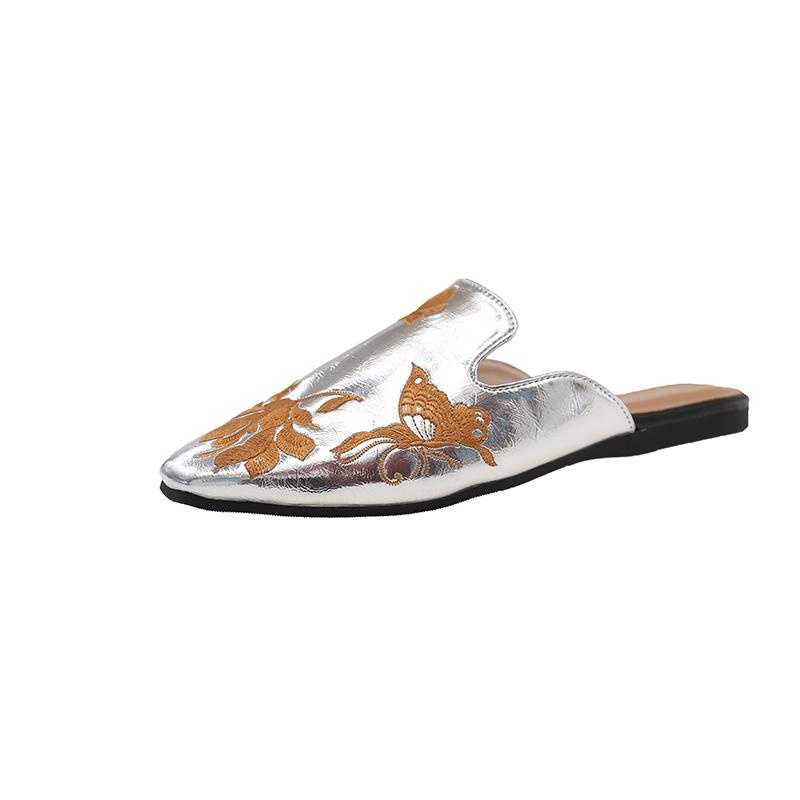 

Fashion Flower Mules Women Shoes Flats Slippers New Sandals Summer Designer 2025 Fashion Dress Flip Flops Comfort Casual Slides Mujer 35