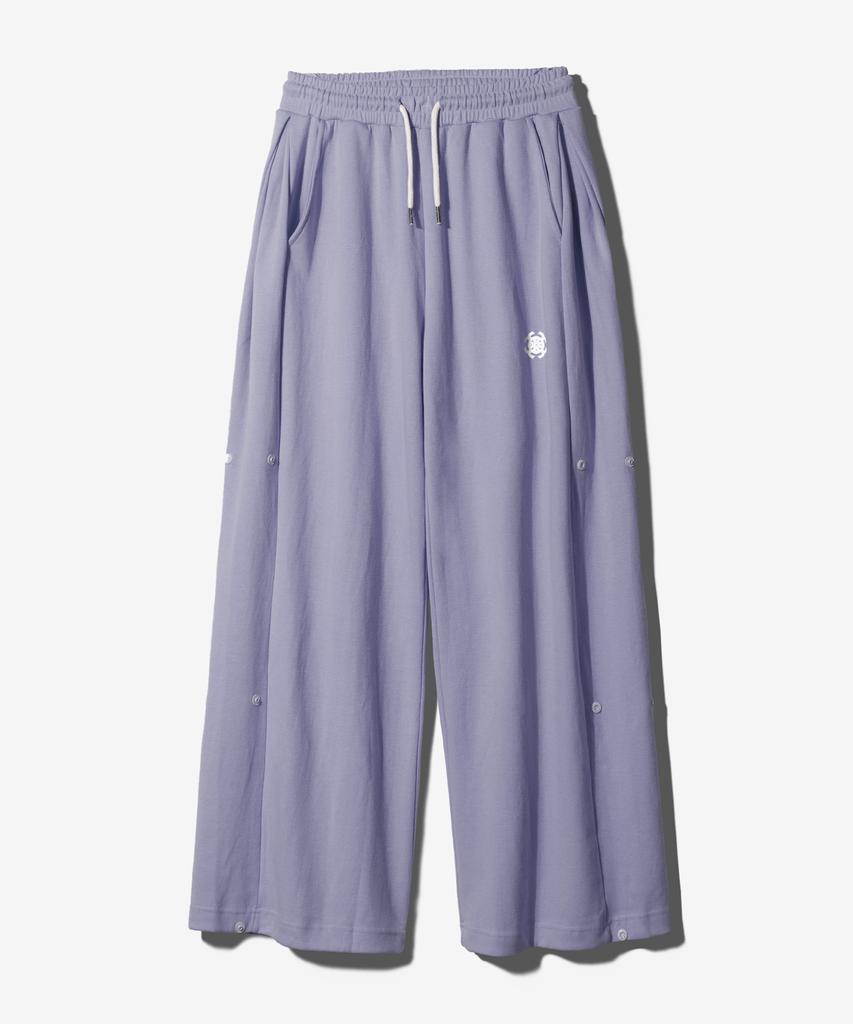 Paensyo Symbol Snap Wide Double Jersey Pants - Purple
