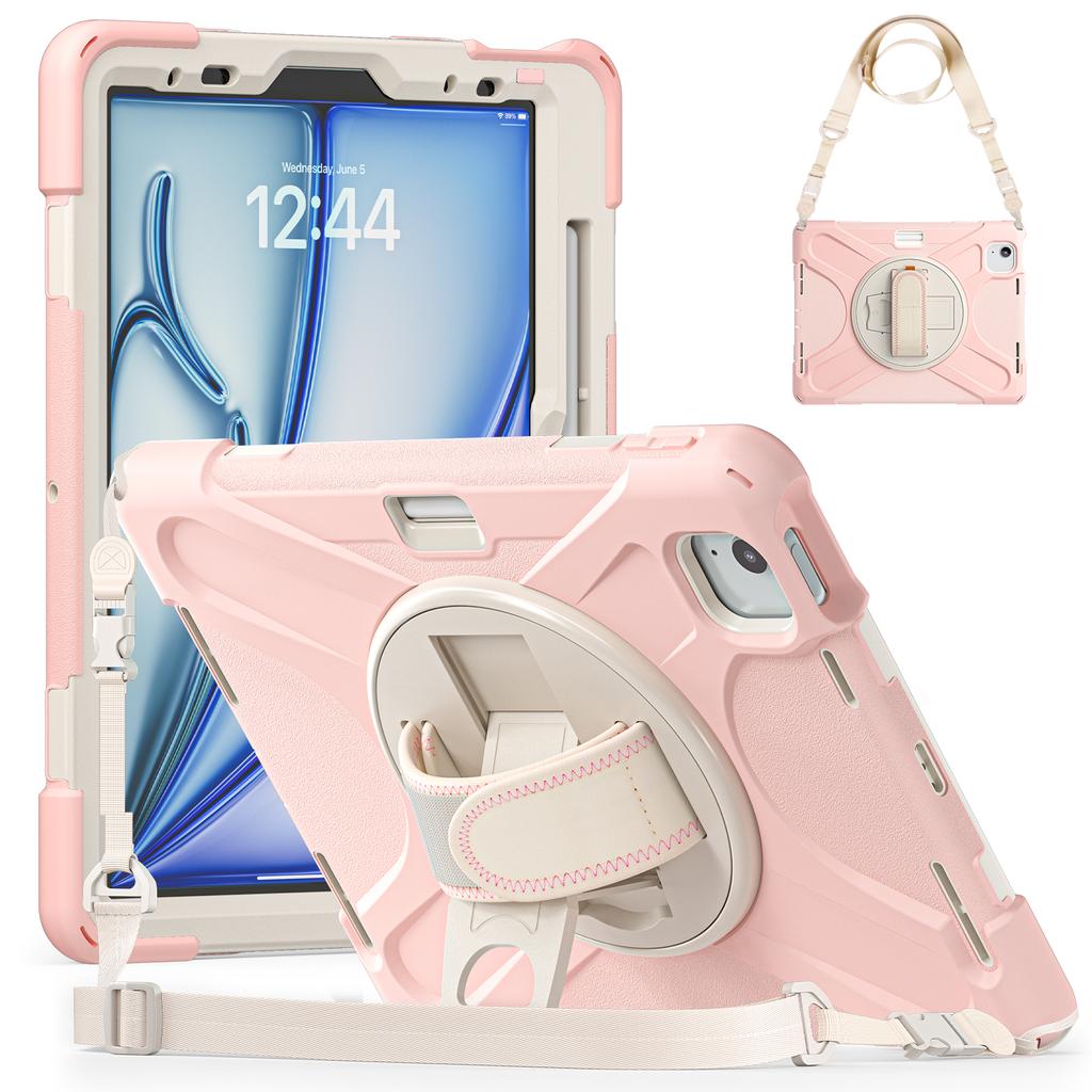 Heavy Duty New Design Silicone Shockproof Case With Pen Holder Protective Tablet Cover Case for iPad Air 11 M2 11inch 2024
