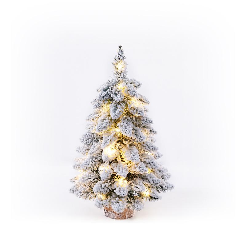 Christmas Small Flocking Tree Mini Christmas Tree Sagging Christmas Tree
