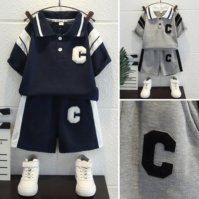 Stylish Summer Toddler Boys Short Sleeve Outfit Set For Kids Aged 3 To 8 Years