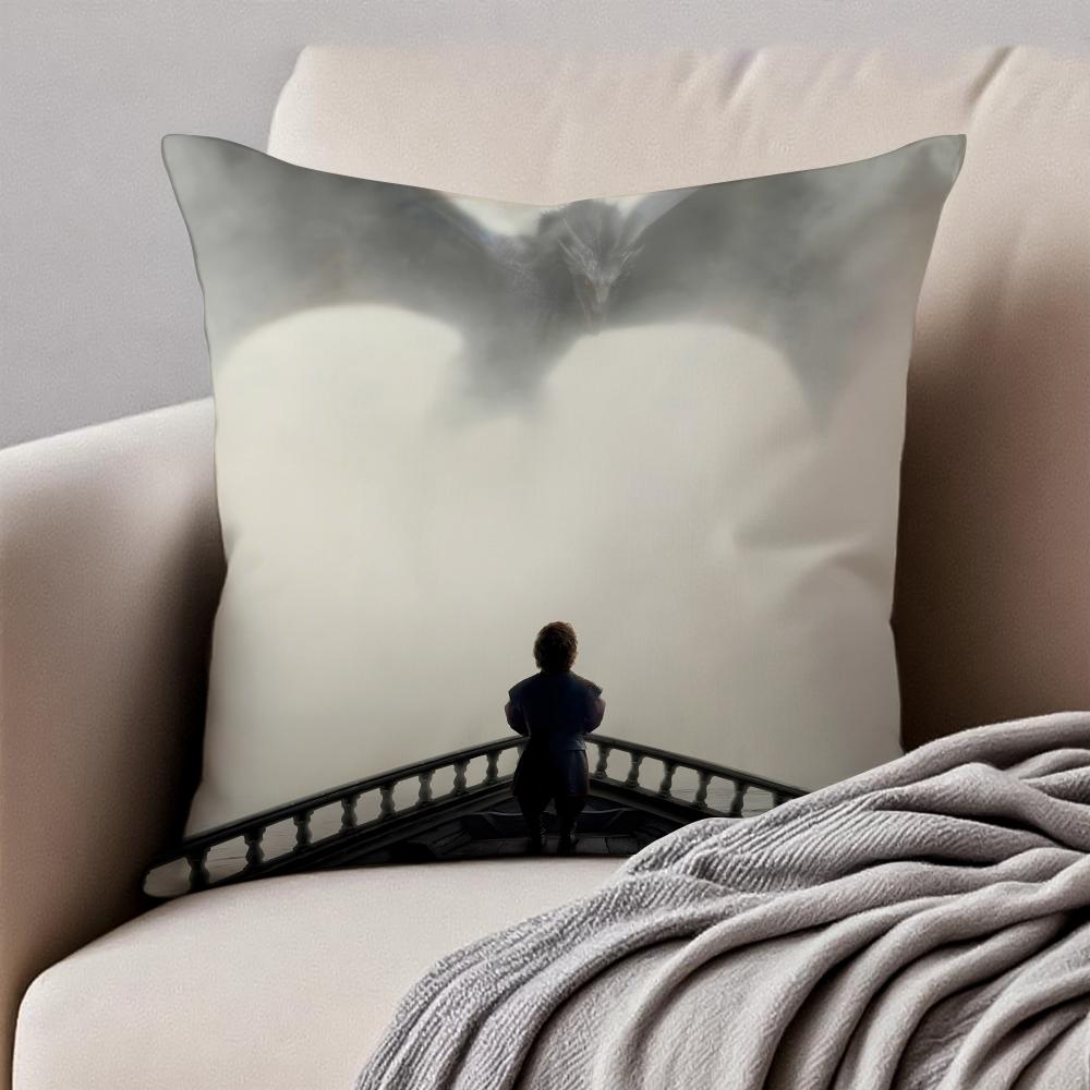 Fashion GGame Of Thrones TV icons Cushion Cover Pillowcase Antidustmite Invisible Zipper Short Plush Sofa Cushion