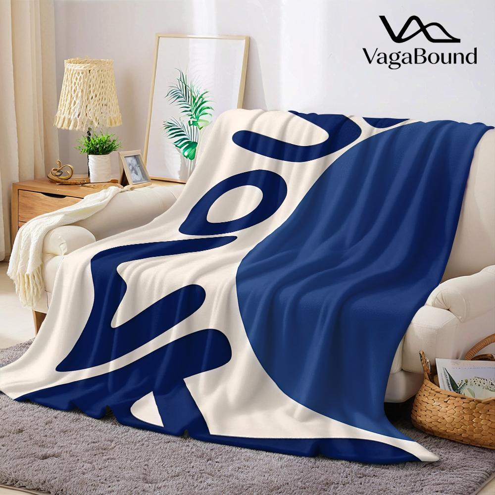 Curvy Text Flannel Blanket Warm Soft Halloween Christmas Couch Warm Cozy Decorative Decor Gift For All Season